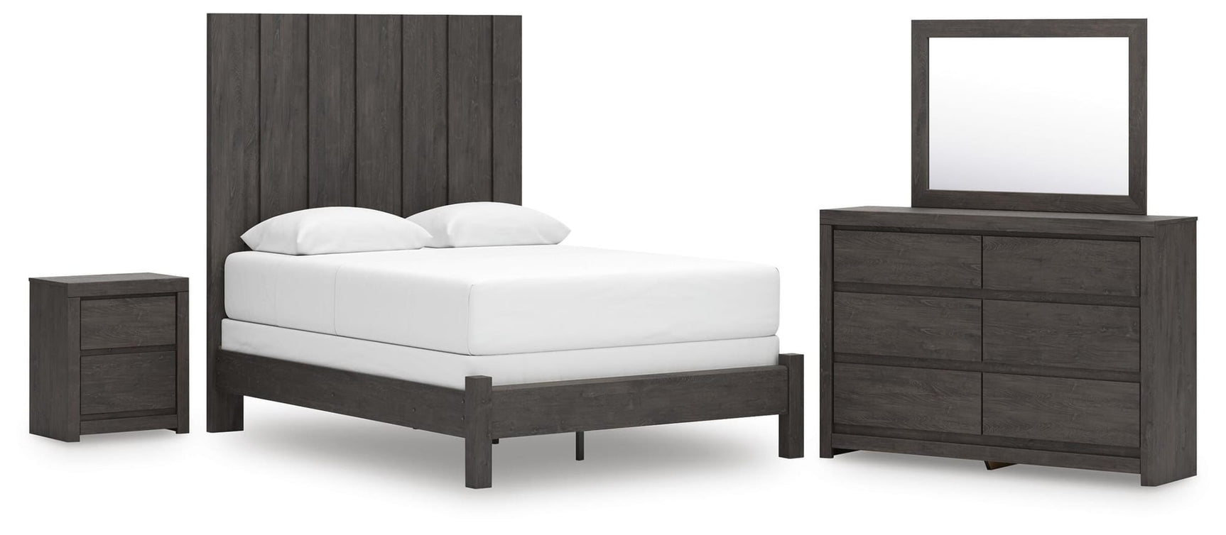 Fraluna Charcoal Panel Bedroom Set from Decor Furniture