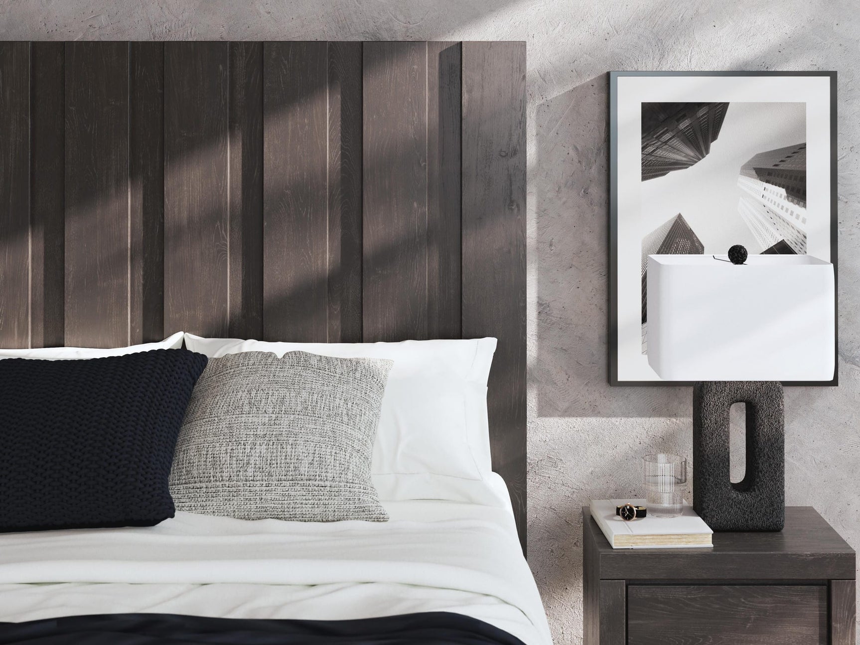 Fraluna Charcoal Panel Bedroom Set Queen 3: Bed, Dresser, Mirror from Decor Furniture