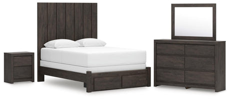 Fraluna Charcoal Panel Storage Bedroom Set from Decor Furniture