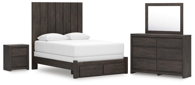 Fraluna Charcoal Panel Storage Bedroom Set from Decor Furniture