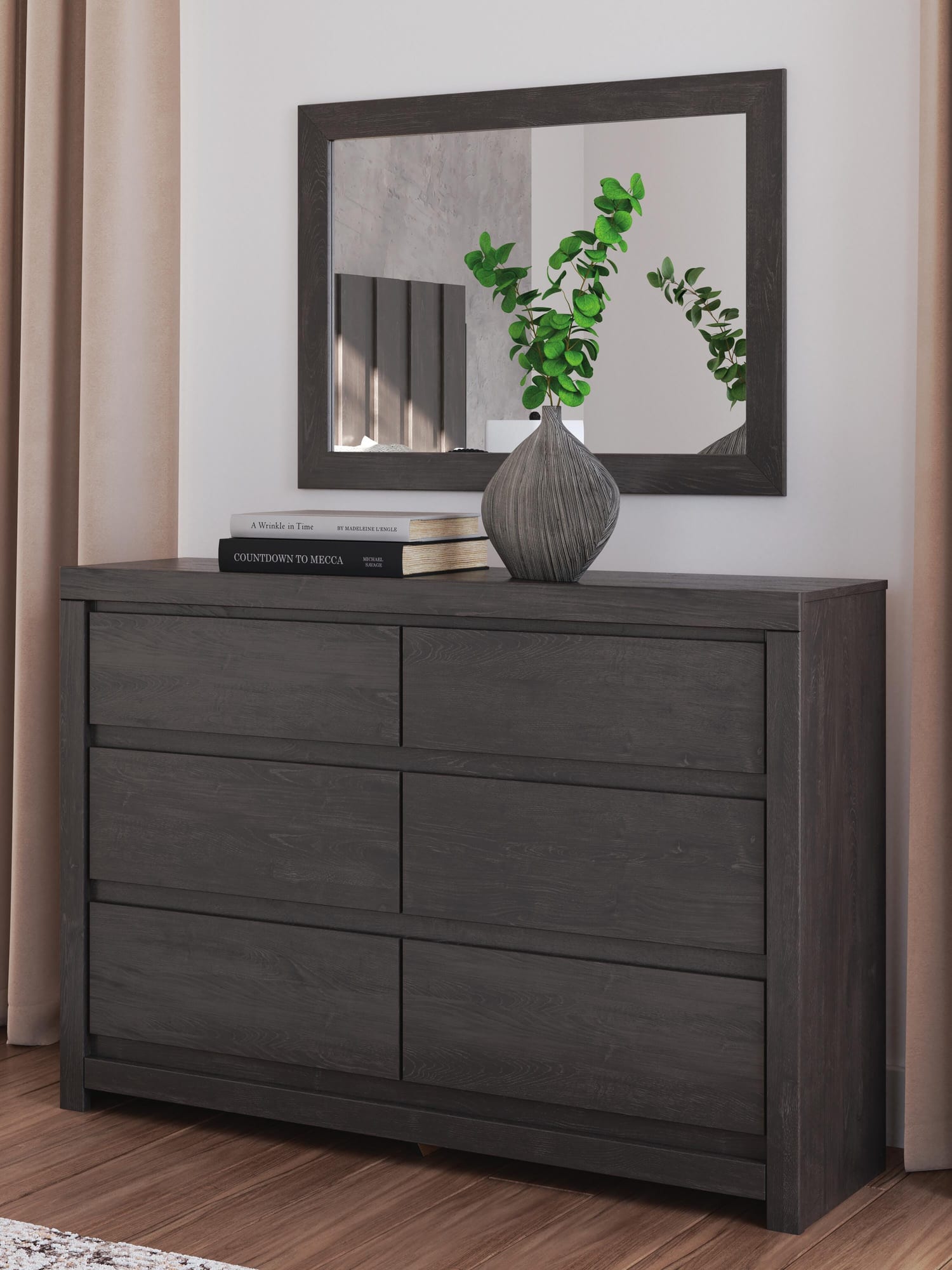 Fraluna Charcoal Panel Storage Bedroom Set view 19