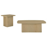Fraser 2-Piece Greige Pedestal Coffee and End Table Set view 2
