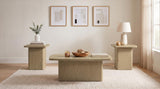 Fraser 3-Piece Greige Pedestal Coffee and End Table Set from Decor Furniture