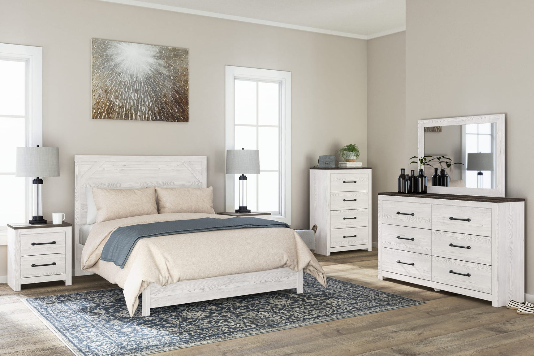 Gerridan White/Gray Panel Bedroom Set view 5