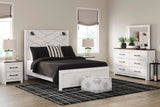 Gerridan White/Gray Panel Bedroom Set Queen 3: Bed, Dresser, Mirror from Decor Furniture