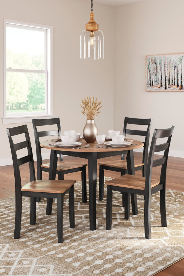 Gesthaven Natural/Brown Dining Set from Decor Furniture