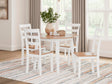 Gesthaven Natural/White Dining Set from Decor Furniture
