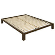 Gislen Eastern King Easy Assembly Wood Platform Bed Walnut from Decor Furniture