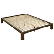 Gislen Queen Easy Assembly Wood Platform Bed Walnut from Decor Furniture