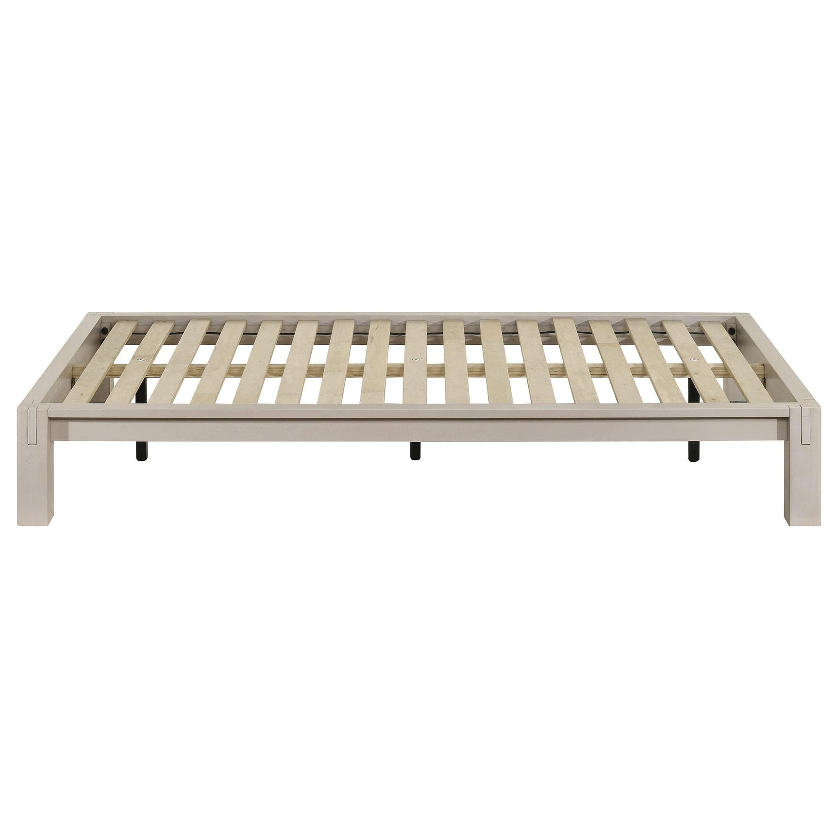 Gislen Twin Easy Assembly Wood Platform Bed White view 3