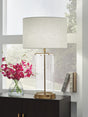 Gizeh Clear/Gold Finish Table Lamp from Decor Furniture