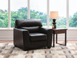 Glennbre Midnight Faux Leather Chair from Decor Furniture