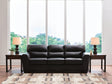 Glennbre Midnight Faux Leather Sofa from Decor Furniture