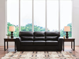 Glennbre Midnight Faux Leather Sofa from Decor Furniture