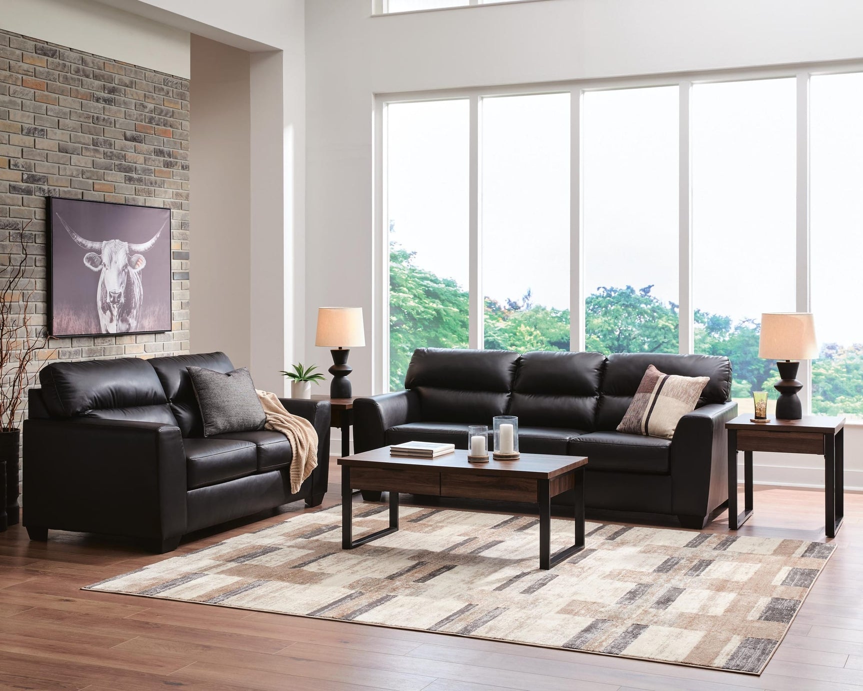 Glennbre Midnight Sofa and Loveseat from Decor Furniture