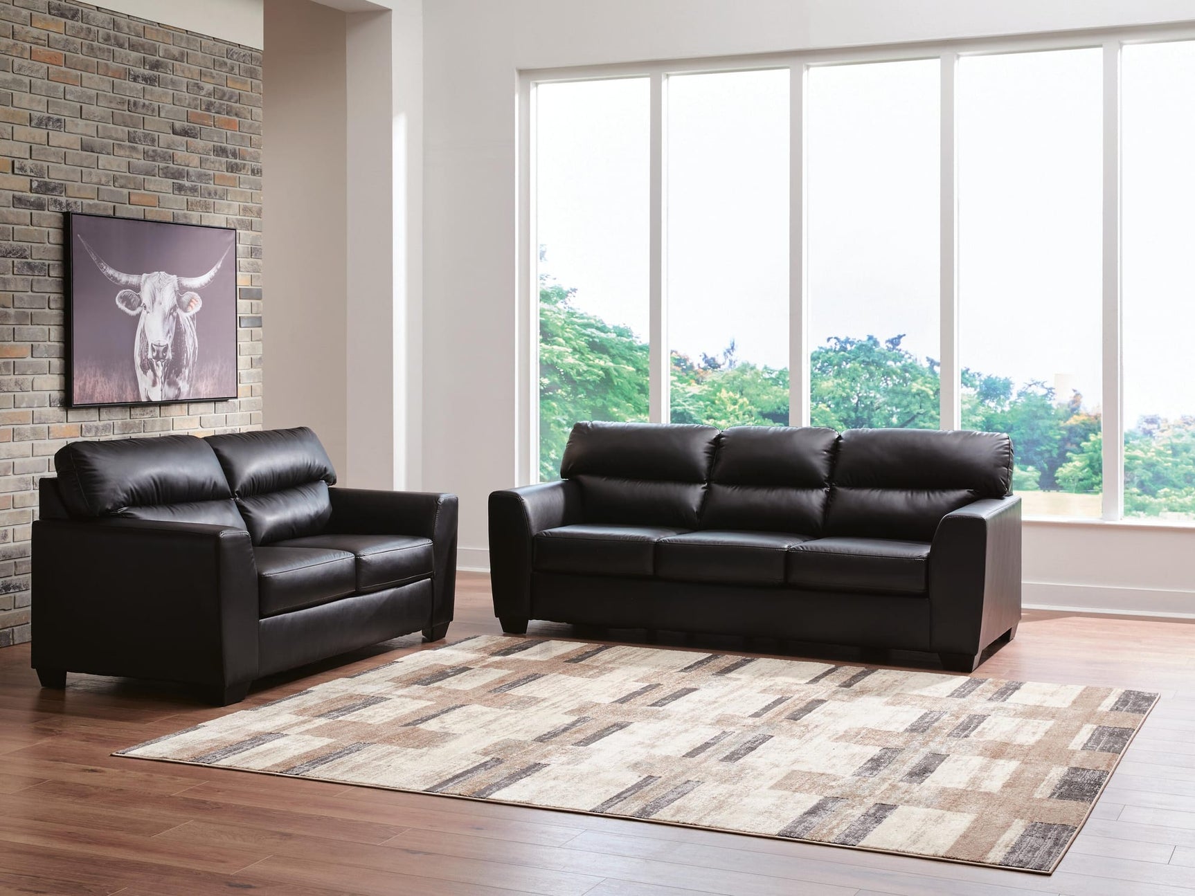 Glennbre Midnight Sofa and Loveseat view 3