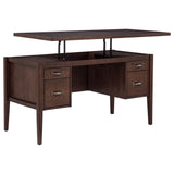 Graham 54-inch 4-drawer Double Pedestal Lift Top Computer Desk Chocolate from Decor Furniture