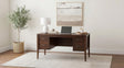 Graham 54-inch 4-drawer Double Pedestal Lift Top Computer Desk Chocolate view 2