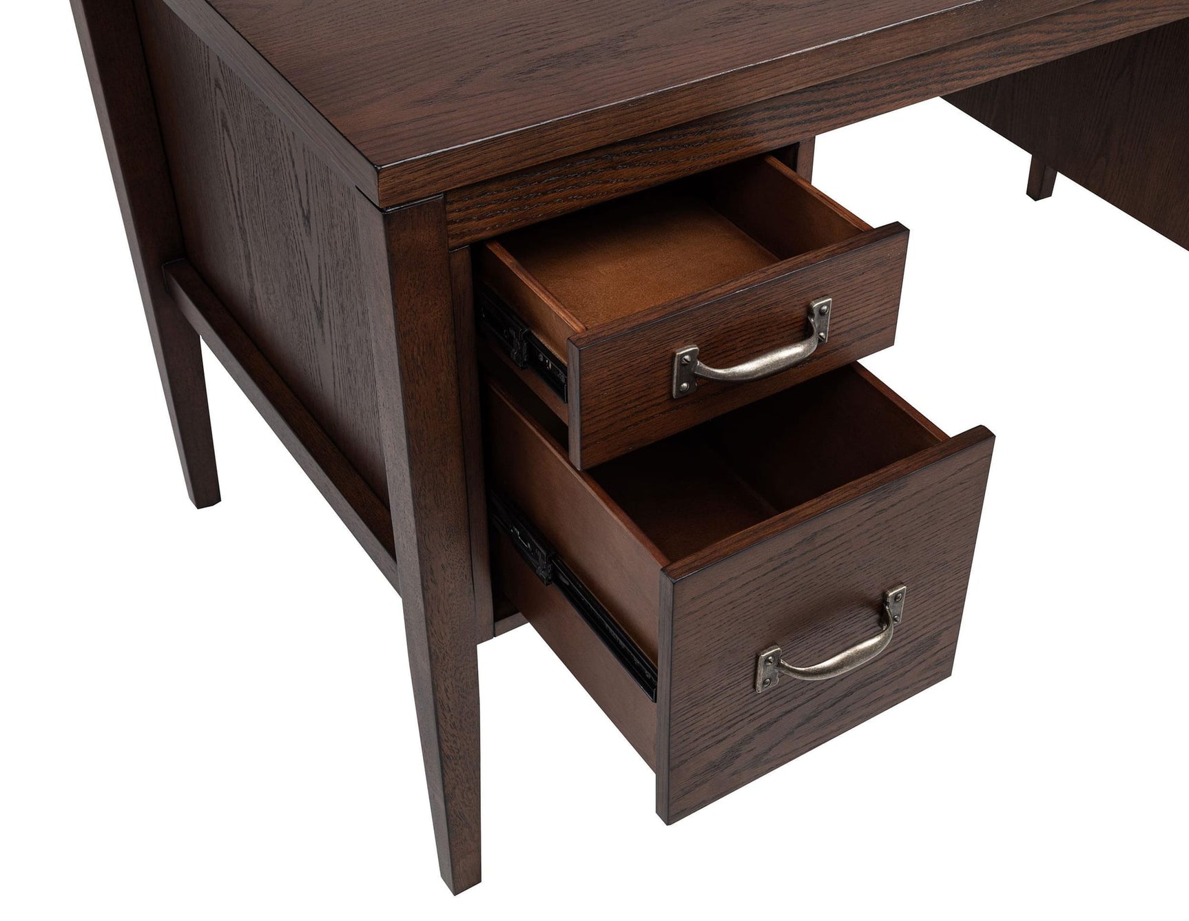 Graham 54-inch 4-drawer Double Pedestal Lift Top Computer Desk Chocolate view 14