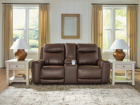 Gravier Cordova Leather Power Reclining Loveseat with Console view 8