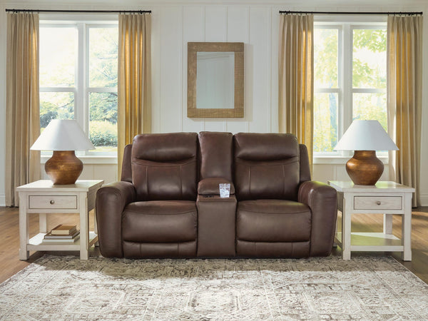 Gravier Cordova Leather Power Reclining Loveseat with Console view 8