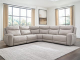 Gravier Gray 5-Piece Power Reclining Sectional view 5