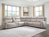 Gravier Gray 6-Piece Power Reclining Sectional with Storage Console view 6