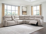 Gravier Gray 6-Piece Power Reclining Sectional with Storage Console view 7