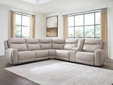 Gravier Gray 6-Piece Power Reclining Sectional with Storage Console view 8