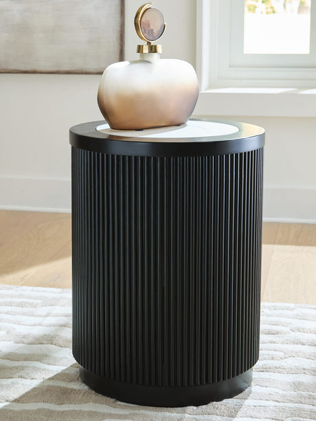 Grayman Black End Table from Decor Furniture