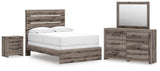 Graystorm Brown Gray Panel Bedroom Set
