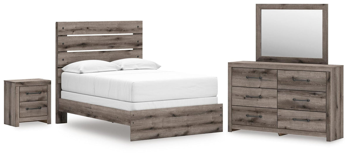 Graystorm Brown Gray Panel Bedroom Set