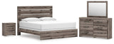 Graystorm Brown Gray Panel Bedroom Set
