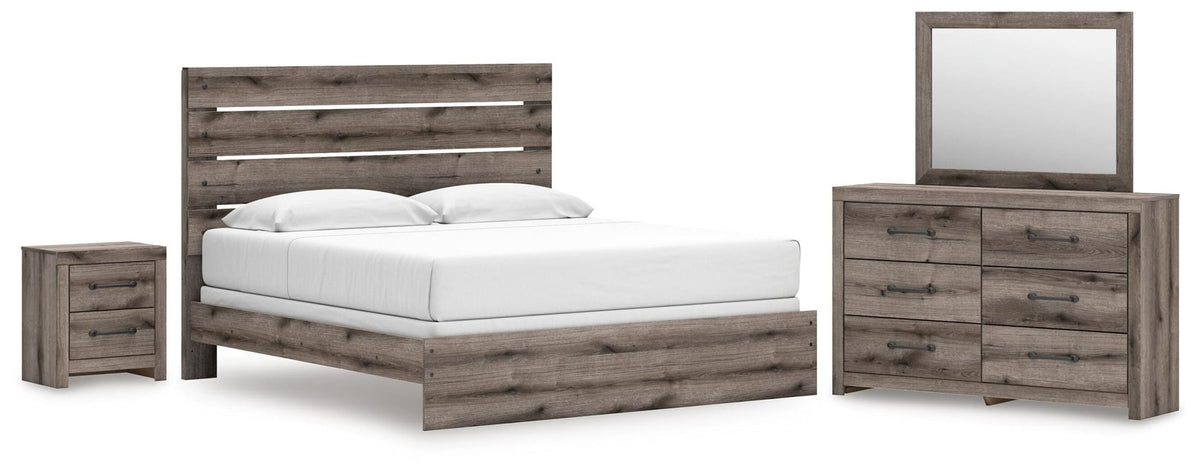 Graystorm Brown Gray Panel Bedroom Set