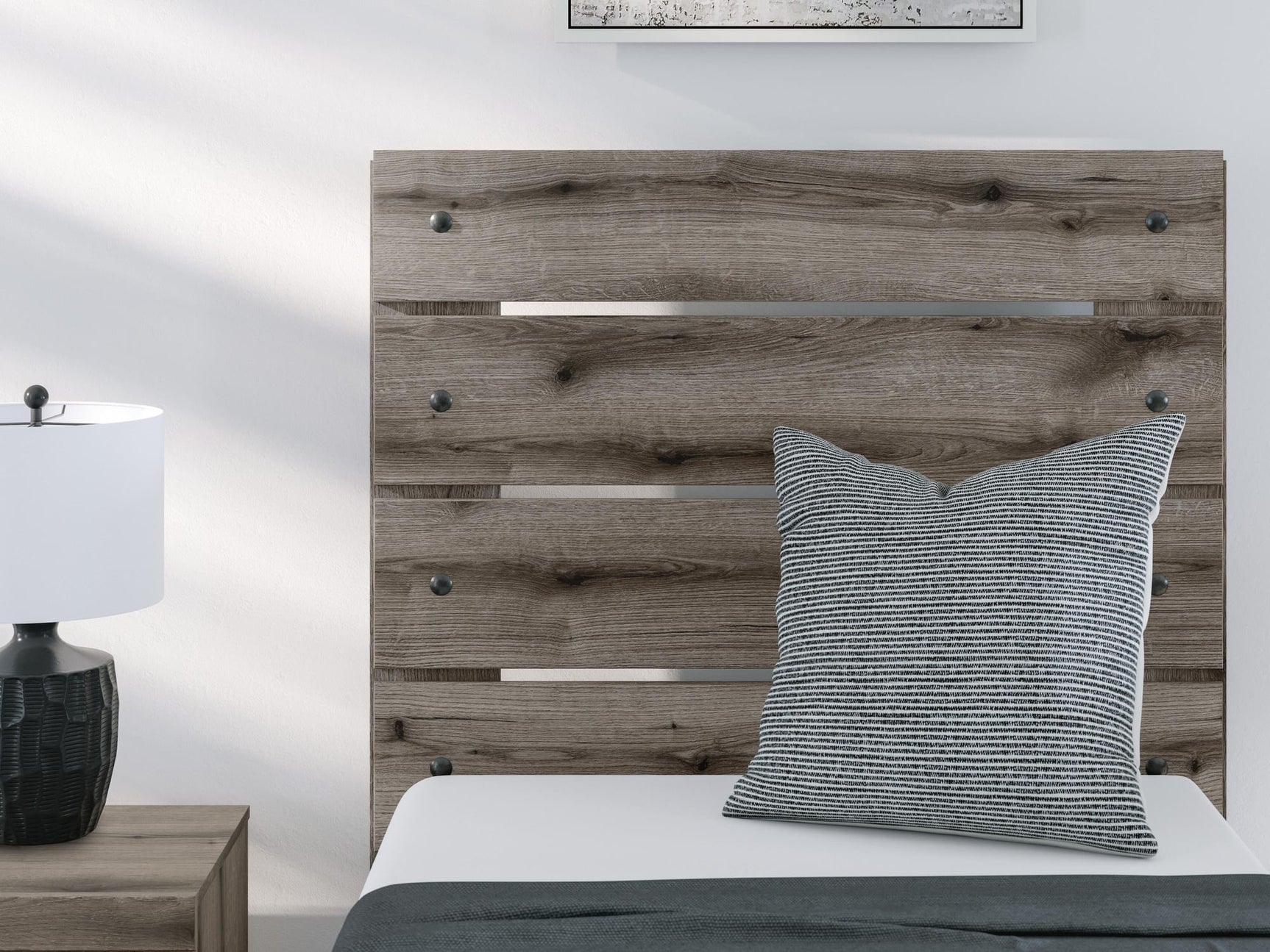 Graystorm Brown Gray Panel Storage Bedroom Set 2 Twin 3: Bed, Dresser, Mirror from Decor Furniture