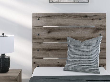 Graystorm Brown Gray Panel Storage Bedroom Set 2 Twin 3: Bed, Dresser, Mirror from Decor Furniture