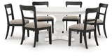 Greddinton White Dining Set view 5