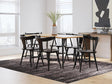 Gretlynn Black/Natural Dining Set from Decor Furniture