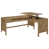 Hogan 1-drawer Lift Top L-shape Computer Writing Desk Mango view 2