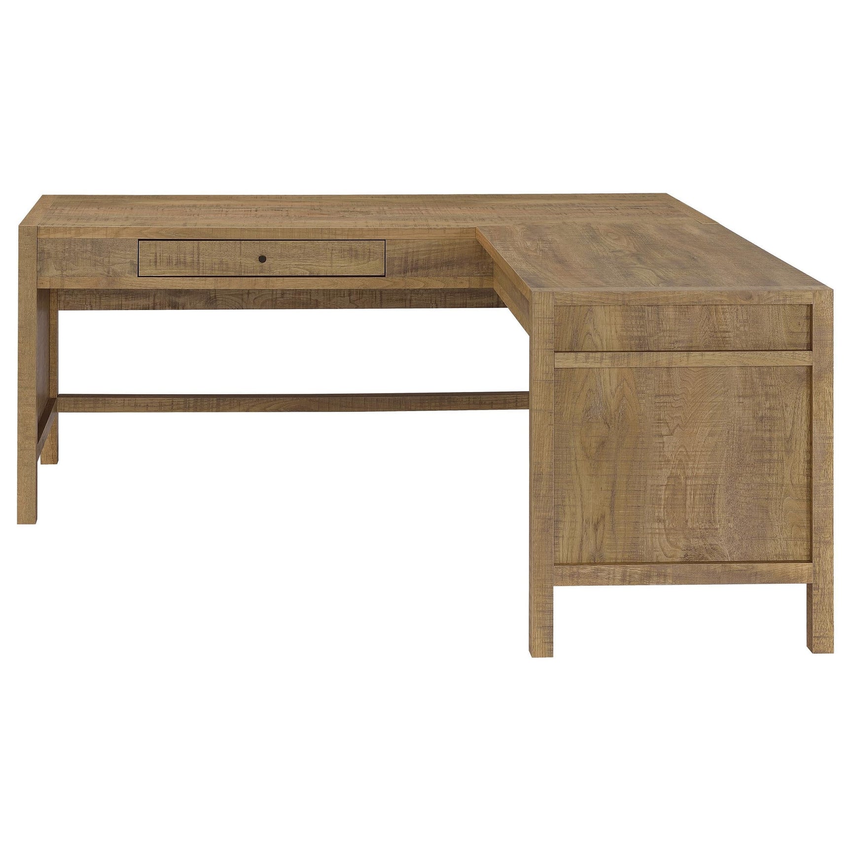 Hogan 1-drawer Lift Top L-shape Computer Writing Desk Mango view 3