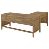 Hogan 1-drawer Lift Top L-shape Computer Writing Desk Mango view 7