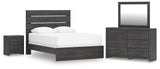 Hollivern Dark Gray Panel Bedroom Set from Decor Furniture