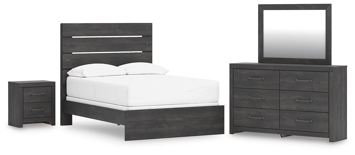Hollivern Dark Gray Panel Bedroom Set