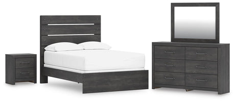 Hollivern Dark Gray Panel Bedroom Set