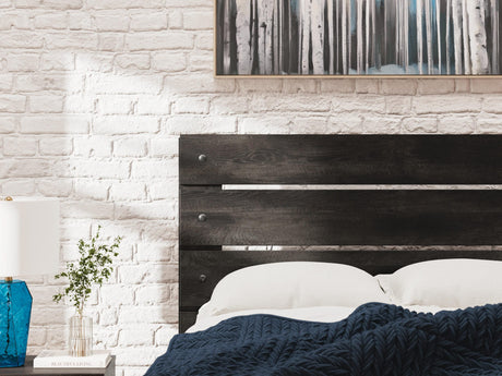 Hollivern Dark Gray Panel Bedroom Set Twin 3: Bed, Dresser, Mirror from Decor Furniture