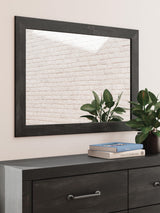 Hollivern Dark Gray Panel Storage Bedroom Set 2 detail view