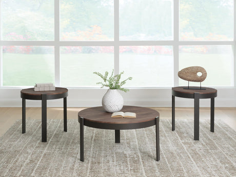Horizon Hills Brown/Black Table (Set of 3) from Decor Furniture