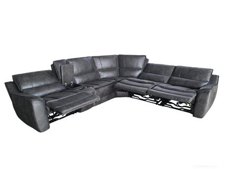 HP0426 Modular Power Sectional 5 Pc Set Grey from Decor Furniture