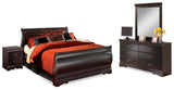 Huey Black Vineyard Sleigh Bedroom Set from Decor Furniture