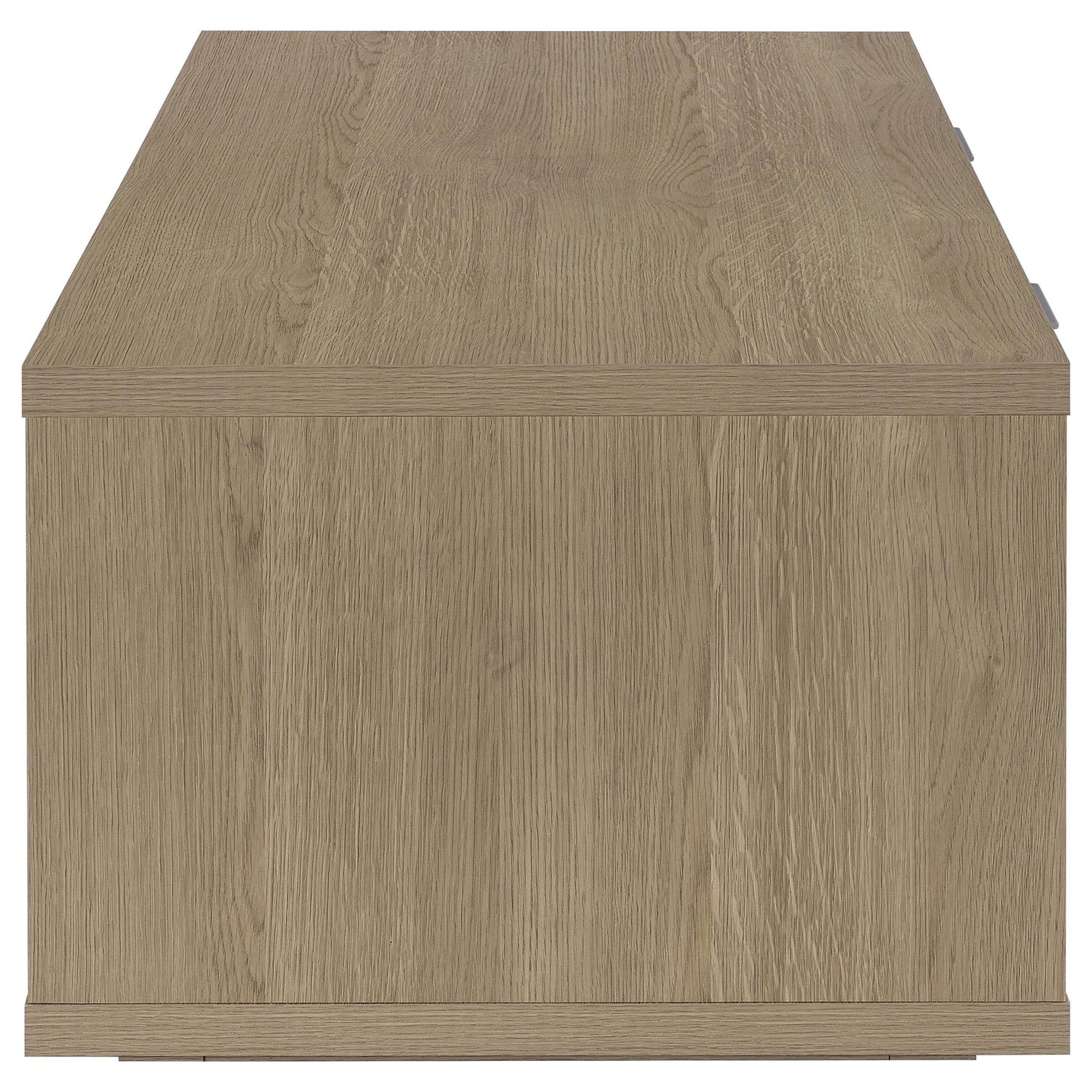 Ingram 2-Drawer Rectangular Coffee Table with Open Shelf Latte view 6